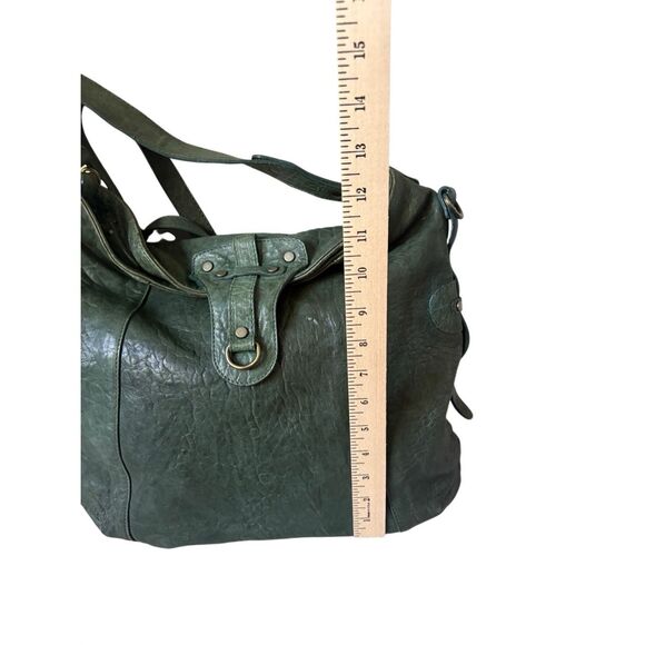 Gianni Notaro Shoulder Hobo Bag Green Leather - Picture 7 of 14
